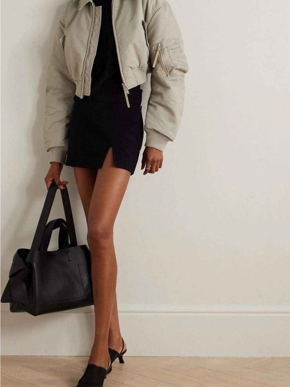 Acne Studios Crêpe Mini Skirt with Slit